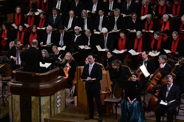 Johann Sebastian Bach Christmas Oratorio Cantatas 4 to 6, Bachchor Görlitz, Neue Lausitzer Philharmonie, conductor KMD Reinhard Seeliger, organ Katy von Ramin, soloists Liudmila Lokaichuk, Annekathrin Laabs, Timo Rößner, Christian Henneberg, Mareike Riechen, Kreuzkirche Görlitz, 05 01 2026 Copyright: xMatthiasxWehnertx