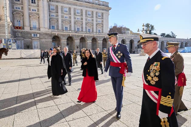 January 6, 2026, Madrid, Madrid, Spain: KING FELIPE VI of Spain, QUEEN LETIZIA of Spain and CROWN PRINCESS LEONOR of Spain attendÃ‚ the Pascua Militar ceremony Madrid Spain - ZUMAc260 20260106_zep_c260_056 Copyright: xMikexChicorrox
