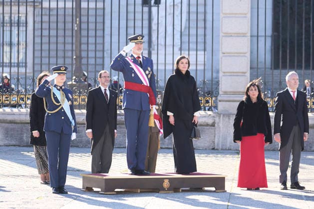 06-01-2026 Parade Queen Letizia and King Felipe and Princess Leonor during the new year s military parade, the Pascua Militar Epiphany day 2026, at the Throne room in the royal palace in Madrid. An annual ceremony that takes place on January 6th and commemorates the reconquest of the Balearic island of Minorca from the Britons in 1782 No Spain Â  Copyright: xPPEx