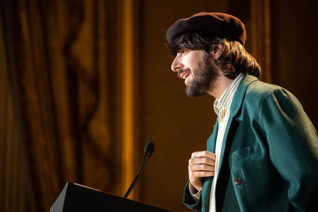 82nd Nadal Novel Prize and 58th Josep Pla Prize for prose in Catalan The writer David Uclés speaks after winning the 82nd Nadal Prize with La ciudad de las luces muertas during the ceremony of the 82nd Nadal Novel Prize and the 58th Josep Pla Prize for prose in Catalan, at the Hotel Palace, on January 6, 2026, in Barcelona, Catalonia Spain The Nadal Novel Prize and the 58th Josep Pla Prize for prose in Catalan will be awarded on the night of Epiphany, with a prize of 30,000 euros for the first and 10,000 euros for the second 06 JANUARY 2026 Lorena Sopê Barcelona Catalonia Catalonia Barcelona Catalonia Spain  Copyright: xLorenaxSopÃªnax 7200945