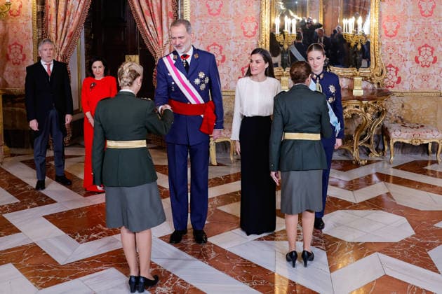 Spanish Royals attend the Pascua Militar ceremony in Madrid - 06 Jan 2025 King Felipe VI of Spain, Queen Letizia of Spain and Crown Princess Leonor of Spain attend the Pascua Militar ceremony at the Royal Palace. Madrid Spain Copyright: xAtilanoxGarciax xSOPAxImagesx photos01633