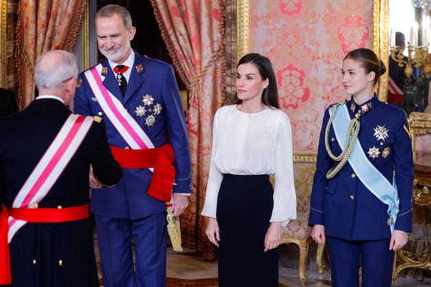 Spanish Royals attend the Pascua Militar ceremony in Madrid - 06 Jan 2025 King Felipe VI of Spain, Queen Letizia of Spain and Crown Princess Leonor of Spain attend the Pascua Militar ceremony at the Royal Palace in Madrid. Madrid Spain Copyright: xAtilanoxGarciax xSOPAxImagesx photos01635