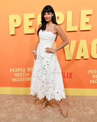 January 6, 2026, Los Angeles, California, USA: English actress, writer, presenter, podcaster, and advocate JAMEELA JAMIL attends the Netflix red carpet premiere of People We Meet On Vacation. Los Angeles USA - ZUMAb173 20260106_aap_b173_030 Copyright: xBillyxBennightx