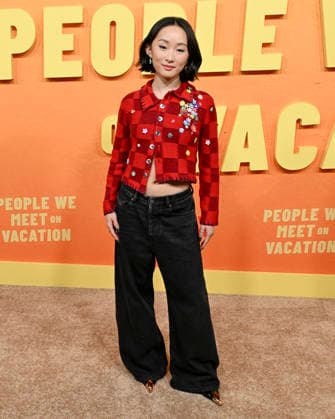 January 6, 2026, Los Angeles, California, USA: American actress JI-YOUNG YOO, aka, SunHee Seo attends the Netflix red carpet premiere of People We Meet On Vacation. Los Angeles USA - ZUMAb173 20260106_aap_b173_047 Copyright: xBillyxBennightx