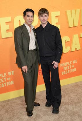 The People We Meet On Vacation Premiere - Los Angeles, USA LOS ANGELES, USA. January 06, 2026: Tommy Do & Miles Heizer at the premiere for The People We Meet On Vacation at the Egyptian Theatre. Los Angeles CA USA  Copyright: xPaulxSmith Featureflashx