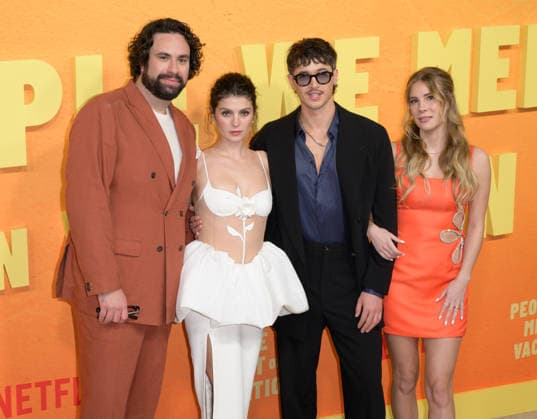 The People We Meet On Vacation Premiere - Los Angeles, USA LOS ANGELES, USA. January 06, 2026: Brett Haley, Emily Bader, Tom Blyth & Emily Henry at the premiere for The People We Meet On Vacation at the Egyptian Theatre. Los Angeles CA USA  Copyright: xPaulxSmith Featureflashx