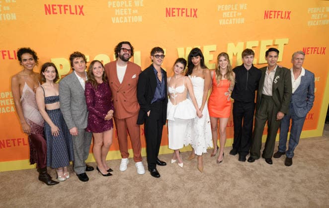 The People We Meet On Vacation Premiere - Los Angeles, USA LOS ANGELES, USA. January 06, 2026: Madeleine Akua, Sarah Catherine Hook, Lukas Gage, Molly Shannon, Brett Haley, Tom Blyth, Emily Bader, Jameela Jamil, Emily Henry, Miles Heizer, Tommy Do & Alan Ruck at the premiere for The People We Meet On Vacation at the Egyptian Theatre. Los Angeles CA USA Copyright: xPaulxSmith Featureflashx
