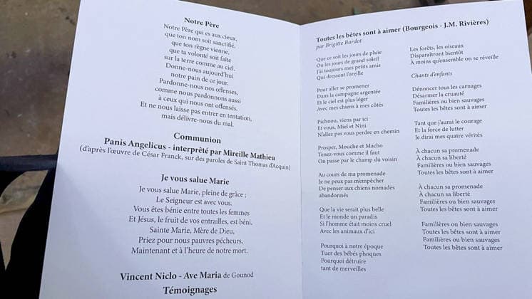 Funeral booklets for Brigitte Bardots funeral in the Parish Church of Notre Dame de lAssomption in Saint Tropez, France, January 7, 2026 Brigitte Bardot, an icon of French cinema and an international icon, died on December 28, 2025 at the age of 91 at her legendary estate in La Madrague, in Saint Tropez, France Revealed to the world through her role in Et DieuÖ créa la femme , she had helped make Saint Tropez a world-famous landmark The actress will be laid to rest on January 7, 2026 in the Saint Tropez marine cemetery, alongside her father Louis Bardot 1896 1975 and her mother Anne Marie Mucel 1912 1978 A religious ceremony will be held beforehand in the Saint Tropez church, where relatives, Bestimage Funeral booklets for the funeral of B Copyright: xAgencex xBestimagexAgencex xBestimagex