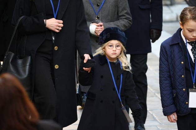 Brigitte Bardot Funeral - Saint-Tropez Relatives and family members arriving at Notre-Dame de l Assomption church, for the funeral ceremony for late French actress Brigitte Bardot, in Saint-Tropez, southeastern France, on January 7, 2026. French film sensation Brigitte Bardot, a symbol of sexual liberation in the 1950s and 1960s who reinvented herself as an animal rights defender and embraced far-right views, died on Decmber 28, 2025 aged 91. Photo by Raphael Lafargue ABACAPRESS.COM Saint-Tropez France  Copyright: xLafarguexRaphael ABACAx