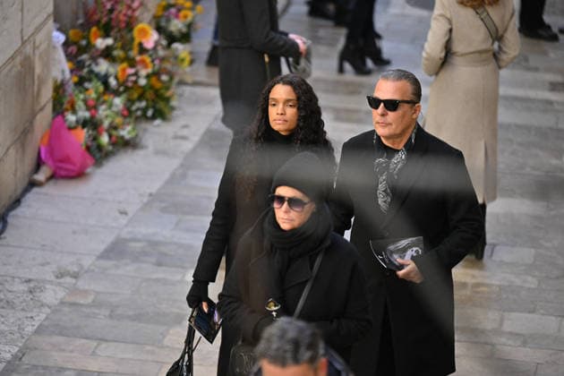 Brigitte Bardot Funeral - Saint-Tropez Jean-Roch and Anais Monory arriving at Notre-Dame de l Assomption church, for the funeral ceremony for late French actress Brigitte Bardot, in Saint-Tropez, southeastern France, on January 7, 2026. French film sensation Brigitte Bardot, a symbol of sexual liberation in the 1950s and 1960s who reinvented herself as an animal rights defender and embraced far-right views, died on Decmber 28, 2025 aged 91. Photo by Julien Reynaud APS-Medias ABACAPRESS.COM Saint-Tropez France  Copyright: xReynaudxJulien APS-Medias ABACAx