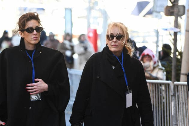 Brigitte Bardot Funeral - Saint-Tropez Family arriving at Notre-Dame de l Assomption church, for the funeral ceremony for late French actress Brigitte Bardot, in Saint-Tropez, southeastern France, on January 7, 2026. French film sensation Brigitte Bardot, a symbol of sexual liberation in the 1950s and 1960s who reinvented herself as an animal rights defender and embraced far-right views, died on Decmber 28, 2025 aged 91. Photo by Florian Poitout ABACAPRESS.COM Saint-Tropez France  Copyright: xPoitoutxFlorian ABACAx