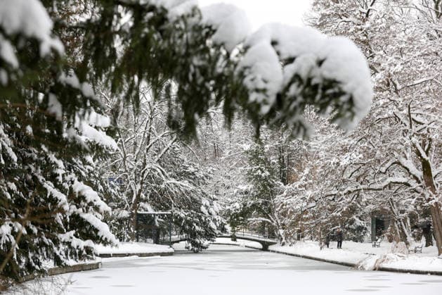 Winter at the Zagreb Zoo, Zagreb, Croatia Frozen lake is pictured in a snow-covered Zagreb Zoo in Zagreb, Croatia on January 7, 2026.  IgorxKralj PIXSELL