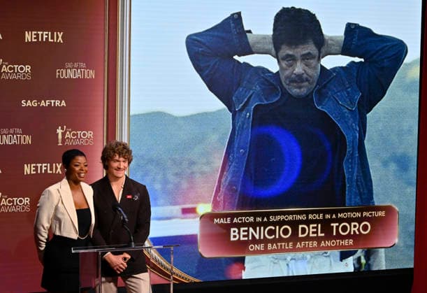 Actors Janelle James (L) and Connor Storrie announce the nominees for the 32nd annual Actor Awards on Wednesday, January 7, 2026. The Actor Awards, presented by SAG-AFTRA, honor excellence in film and TV acting. Winners will be announced at a gala at Hollywood s Shrine Auditorium & Expo Hall on March 1. It will stream live on Netflix.  LAP2026010701 JIMxRUYMEN