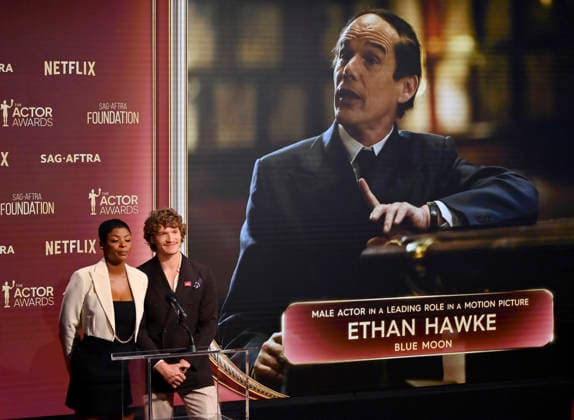 Actors Janelle James (L) and Connor Storrie announce the nominees for the 32nd annual Actor Awards on Wednesday, January 7, 2026. The Actor Awards, presented by SAG-AFTRA, honor excellence in film and TV acting. Winners will be announced at a gala at Hollywood s Shrine Auditorium & Expo Hall on March 1. It will stream live on Netflix.  LAP2026010707 JIMxRUYMEN
