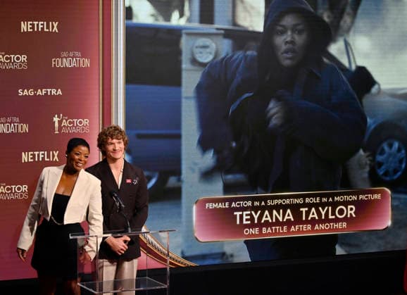 Actors Janelle James (L) and Connor Storrie announce the nominees for the 32nd annual Actor Awards on Wednesday, January 7, 2026. The Actor Awards, presented by SAG-AFTRA, honor excellence in film and TV acting. Winners will be announced at a gala at Hollywood s Shrine Auditorium & Expo Hall on March 1. It will stream live on Netflix.  LAP2026010717 JIMxRUYMEN