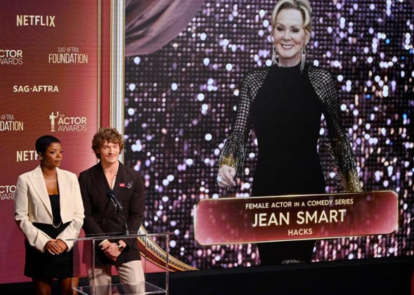 Actors Janelle James (L) and Connor Storrie announce the nominees for the 32nd annual Actor Awards on Wednesday, January 7, 2026. The Actor Awards, presented by SAG-AFTRA, honor excellence in film and TV acting. Winners will be announced at a gala at Hollywood s Shrine Auditorium & Expo Hall on March 1. It will stream live on Netflix.  LAP2026010723 JIMxRUYMEN