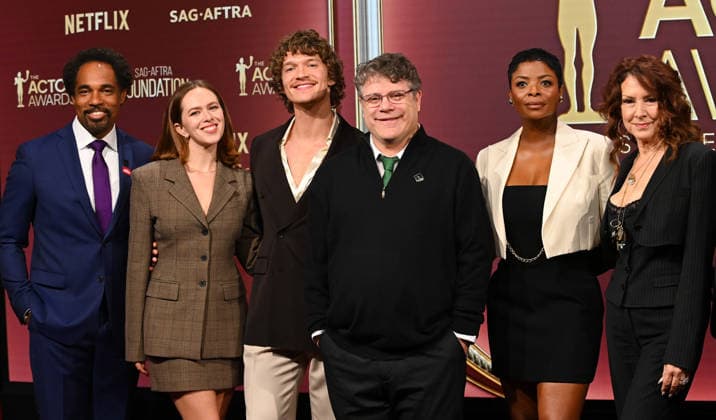 32nd Annual Actor Awards Nominations Jason George, Elizabeth McLaughlin, Connor Storrie, Sean Astin, Janelle James and Joely Fisher onstage at the 32nd Annual Actor Awards nominations held at SAG-AFTRA on January 7, 2026 in Los Angeles, Ca. Los Angeles SAG-AFTRA California USA Copyright: xTammiexArroyox xAFF-USA.comx