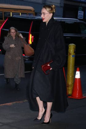 NEW YORK, NY - JANUARY 7: Sophie Turner seen at CBS Mornings on January 7, 2026 in New York City. Copyright: xRWx