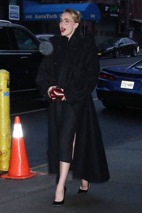 NEW YORK, NY - JANUARY 7: Sophie Turner seen at CBS Mornings on January 7, 2026 in New York City. Copyright: xRWx