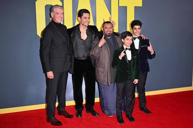 Celebrities attend the ˜Giant™ UK Gala Screening at Picturehouse Central in London Featuring: Pierce Brosnan, Amir El-Masry, Prince Naseem Hamed, Ghaith Saleh, Ali Saleh Where: London, United Kingdom When: 07 Jan 2026 Credit: Cover Images EDITORIAL USE ONLY. NOT FOR USE BY NEWSPAPERS BASED IN THE UK. Copyright: xx coverimg55366901