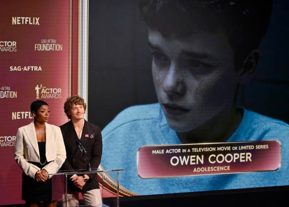 Actors Janelle James (L) and Connor Storrie announce the nominees for the 32nd annual Actor Awards on Wednesday, January 7, 2026. The Actor Awards, presented by SAG-AFTRA, honor excellence in film and TV acting. Winners will be announced at a gala at Hollywood s Shrine Auditorium & Expo Hall on March 1. It will stream live on Netflix.  LAP2026010743 JIMxRUYMEN