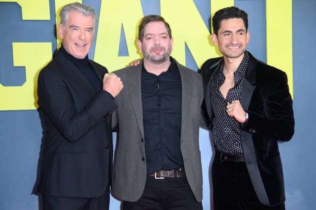 Giant UK Gala Screening Arrivals at Picturehouse Central, London, UK - 7 January 2026 (L-R) - Pierce Brosnan, Director Rowan Athale and Amir El-Masry attends The Giant UK Gala Screening at Picturehouse Central, London, England, UK on Wednesday 7 January, 2026., Credit:Justin Ng Avalon UK, England, London, Picturehouse Central Copyright: xJustinxNgx xAvalonx 1064088764