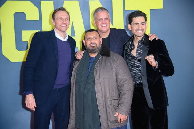 Giant UK Gala Screening Arrivals at Picturehouse Central, London, UK - 7 January 2026 (L-R) - Zygi Kamasa - CEO True Brit Entertainment, Naseem Hamed aka Prince Naseem, Producer Stuart Ford, Amir El-Masry attends The Giant UK Gala Screening at Picturehouse Central, London, England, UK on Wednesday 7 January, 2026., Credit:Justin Ng Avalon UK, England, London, Picturehouse Central Copyright: xJustinxNgx xAvalonx 1064088825