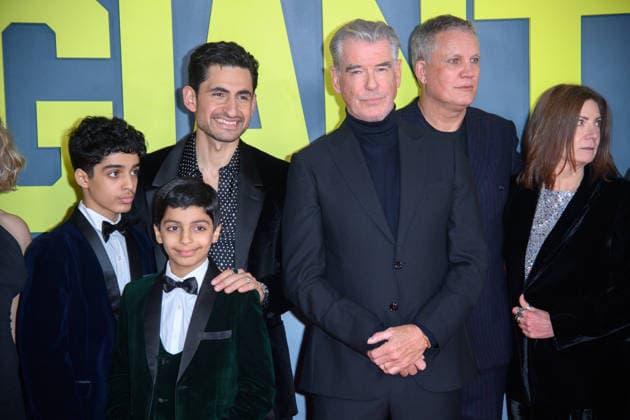 Giant UK Gala Screening Arrivals at Picturehouse Central, London, UK - 7 January 2026 (L-R) - Ali Saleh, Ghaith Saleh, Amir El-Masry, Pierce Brosnan, Producer Stuart Ford, Katherine Dow Blyton attends The Giant UK Gala Screening at Picturehouse Central, London, England, UK on Wednesday 7 January, 2026., Credit:Justin Ng Avalon UK, England, London, Picturehouse Central Copyright: xJustinxNgx xAvalonx 1064088867