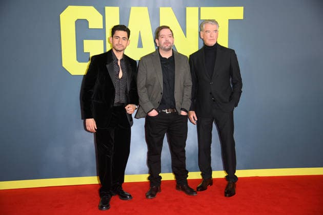 Giant UK Gala Screening Arrivals at Picturehouse Central, London, UK - 7 January 2026 (L-R) - Amir El-Masry, Director Rowan Athale, Pierce Brosnan attends The Giant UK Gala Screening at Picturehouse Central, London, England, UK on Wednesday 7 January, 2026., Credit:Justin Ng Avalon UK, England, London, Picturehouse Central Copyright: xJustinxNgx xAvalonx 1064088880
