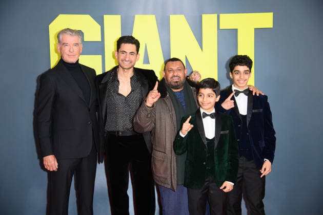 Giant UK Gala Screening Arrivals at Picturehouse Central, London, UK - 7 January 2026 (L-R) - Pierce Brosnan, Amir El-Masry, Naseem Hamed aka Prince Naseem, Ghaith Saleh and Ali Saleh attends The Giant UK Gala Screening at Picturehouse Central, London, England, UK on Wednesday 7 January, 2026., Credit:Justin Ng Avalon UK, England, London, Picturehouse Central Copyright: xJustinxNgx xAvalonx 1064088921