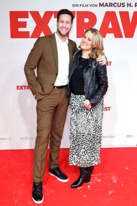 Sven Kroll and Lisa Feller at the world premiere of the feature film Extrawurst at the Lichtburg Essen, 07 01 2026 Foto:xT.xSchröerx xFuturexImagex extrawurst_6124