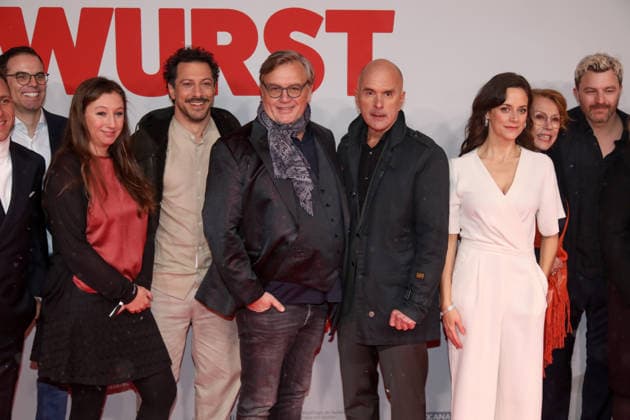 World premiere of Extrawurst in Essen Essen, 07 01 2026 Fahri YardÄ±m, Friedrich Mücke, Hape Kerkeling, Christoph Maria Herbst and Anja Knauer at the world premiere of Extrawurst n the Lichtburg in Essen NRW Germany Copyright: xMatthiasxGränzdörferx