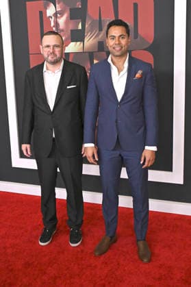 Christopher Woodrow and Raj Singh at the premiere of the movie Dead Man™s Wire at AMC The Grove Los Angeles, 07 01 2026 Foto:xD.xStarbuckx xFuturexImagex wire_6131