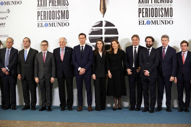 Queen Letizia presides over the presentation of the XXIII El Mundo International Journalism Awards Family photo during the presentation of the XXIII El Mundo International Journalism Awards, on January 8, 2026, in Madrid Spain EL MUNDO JOURNALISM AWARDS ROYALTY Raú Madrid Madrid Madrid Spain  Copyright: xRaulxTerrelx 7203374
