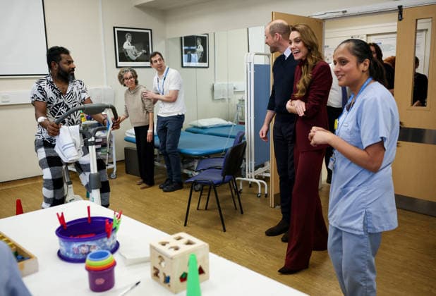 . 08 01 2026. London, United Kingdom. Prince William and Kate Middleton, the Prince and Princess of Wales, during a visit to Charing Cross Hospital in London.  xPoolx xi-Imagesx IIM-26493-0022