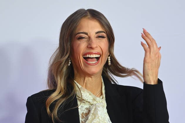 Cathy HUMMELS FISCHER , laughing,smiling,laughing,optimistic,good-humored, single picture,cropped single motif,portrait,portrait,portrait premiere EXTRAWURST on 08 01 2026 at the Mathaeser cinema in Munich