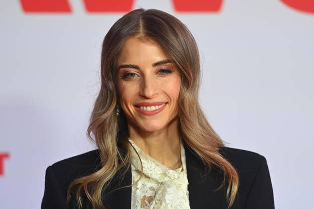 Cathy HUMMELS FISCHER , single image,cropped single motif,portrait,portrait,portrait premiere EXTRAWURST on 08 01 2026 at the Mathaeser Cinema in Munich
