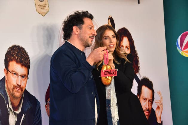 Fahri Yardim and Cathy Hummels at the Extrawurst movie premiere at the Mathaeser Filmpalast in Munich on 8 01 2026 in Munich Extrawurst movie premiere in Munich