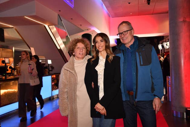 Cathy Hummels with her parents Premiere Extrawurst Mathäser Filmpalast Munich 08 January 2026