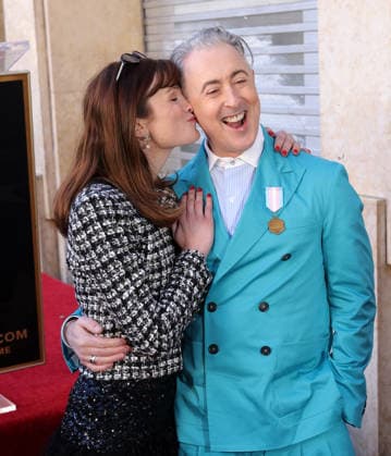 Dylan Mulvaney and Alan Cumming attend an unveiling ceremony honoring Alan Cumming with the 2,832nd star on the Hollywood Walk of Fame in Los Angeles on Thursday, January 08, 2026.  LAP20260108856 GREGxGRUDT
