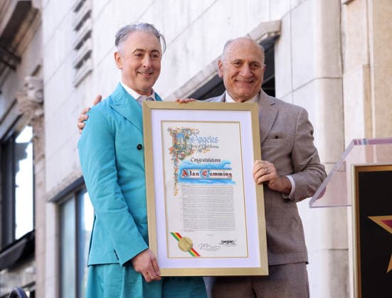 Alan Cumming and Steven Nissen, President & CEO, Hollywood Chamber of Commerce attend an unveiling ceremony honoring Alan Cumming with the 2,832nd star on the Hollywood Walk of Fame in Los Angeles on Thursday, January 08, 2026.  LAP20260108868 GREGxGRUDT