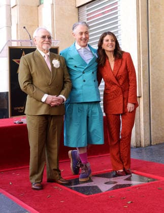 Brian Cox, Alan Cumming and Monica Lewinsky attend an unveiling ceremony honoring Alan Cumming with the 2,832nd star on the Hollywood Walk of Fame in Los Angeles on Thursday, January 08, 2026.  LAP20260108874 GREGxGRUDT