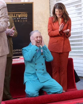 Alan Cumming and Monica Lewinsky attend an unveiling ceremony honoring Alan Cumming with the 2,832nd star on the Hollywood Walk of Fame in Los Angeles on Thursday, January 08, 2026.  LAP20260108885 GREGxGRUDT
