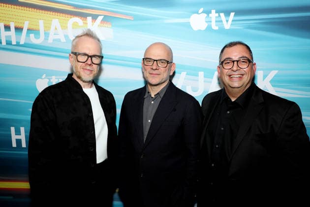 Special Screening and Tastemaker event celebrating the highly anticipated season two of Hijack at The Whitby Hotel. The new season of Hijack debuts globally on Apple TV on Wednesday, January 14, 2026 Featuring: (L-R) Jim Field Smith (Creator, Director, Exec. Producer), Jamie Laurenson (Exec. Producer) and Hakan Kousetta (Exec. Producer) Where: New York, New York, United States When: 08 Jan 2026 Credit: Marion Curtis StarPix for Apple TV INSTARimages EDITORIAL USE ONLY. NOT FOR USE BY NEWSPAPERS BASED IN THE UK. Copyright: xx instar55369583