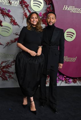 The Hollywood Reporter and Spotify Host Nominees Night Chrissy Teigen and John Legend arriving to The Hollywood Reporter And Spotify Host Nominees Night: An Official Golden Week Event held at The Lot at Formosa on January 8, 2026 in Los Angeles, Ca. Los Angeles The Lot at Formosa California USA Copyright: xTammiexArroyox xAFF-USA.comx