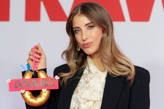 Cathy Hummels at the premiere of the movie Extrawurst at Mathäser Filmpalast Munich, 08 01 2026 Foto:xN.xKolinzx xFuturexImagex extrawurst_6525