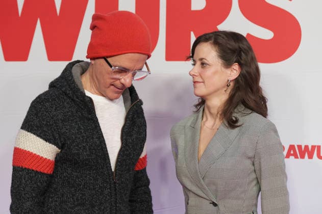 Christoph Maria Herbst and Anja Knauer at the premiere of the movie Extrawurst at Mathäser Filmpalast Munich, 08 01 2026 Foto:xN.xKolinzx xFuturexImagex extrawurst_6570