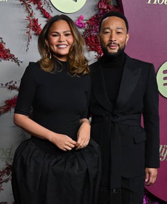 The Hollywood Reporter and Spotify Host Nominees Night Chrissy Teigen and John Legend arriving to The Hollywood Reporter And Spotify Host Nominees Night: An Official Golden Week Event held at The Lot at Formosa on January 8, 2026 in Los Angeles, Ca. Los Angeles The Lot at Formosa California USA Copyright: xTammiexArroyox xAFF-USA.comx