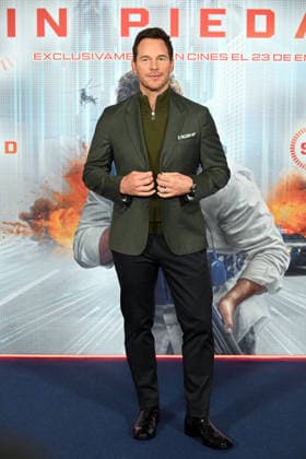 Chris Pratt presents the film No Mercy in Madrid Chris Pratt poses at the photocall during the presentation of the film No Mercy , at the Four Seasons Hotel, on January 9, 2025, in Madrid Spain In the near future, a detective Chris Pratt is on trial accused of murdering his wife He has 90 minutes to prove his innocence before Advanced IA Judge Rebecca Ferguson, whom he once defended, before she decides his fate FAMOUS HOLLYWOOD CINEMA PHOTOCALL MOVIE José Madrid Madrid Spain  Copyright: xJosÃ xOlivax 7205853