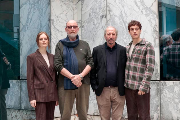 January 9, 2026, Rome, Rome, Italy: Rai photocall of the fiction Il Romanzo Famigliare based on Giovanni Pascoli, in the photo Giuseppe Piccioni director with Federico Cesari, Liliana Bottone and Guido Roncalli . Rome, Italy 09 January 2026 Rome Italy  - ZUMAa289 20260109_zia_a289_053 Copyright: xCristianoxMinichiellox